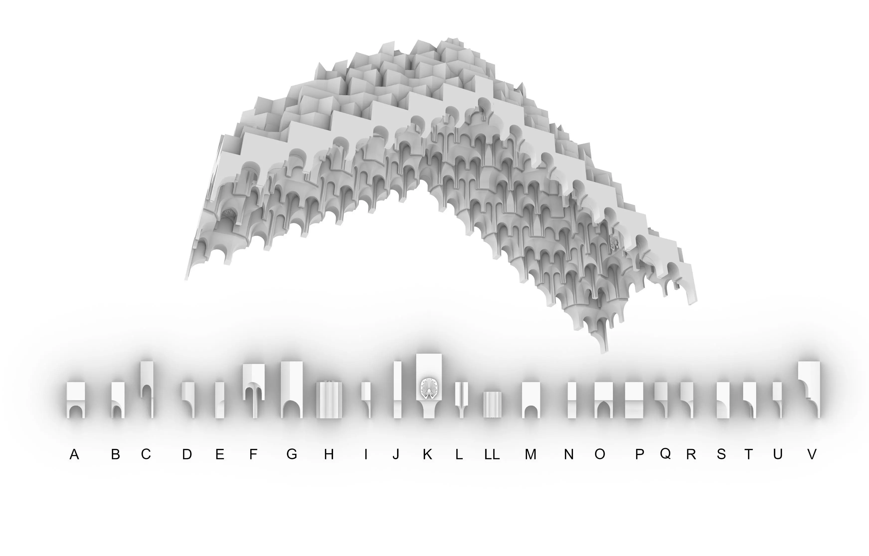 muqarnas parts and sample 3D model_0