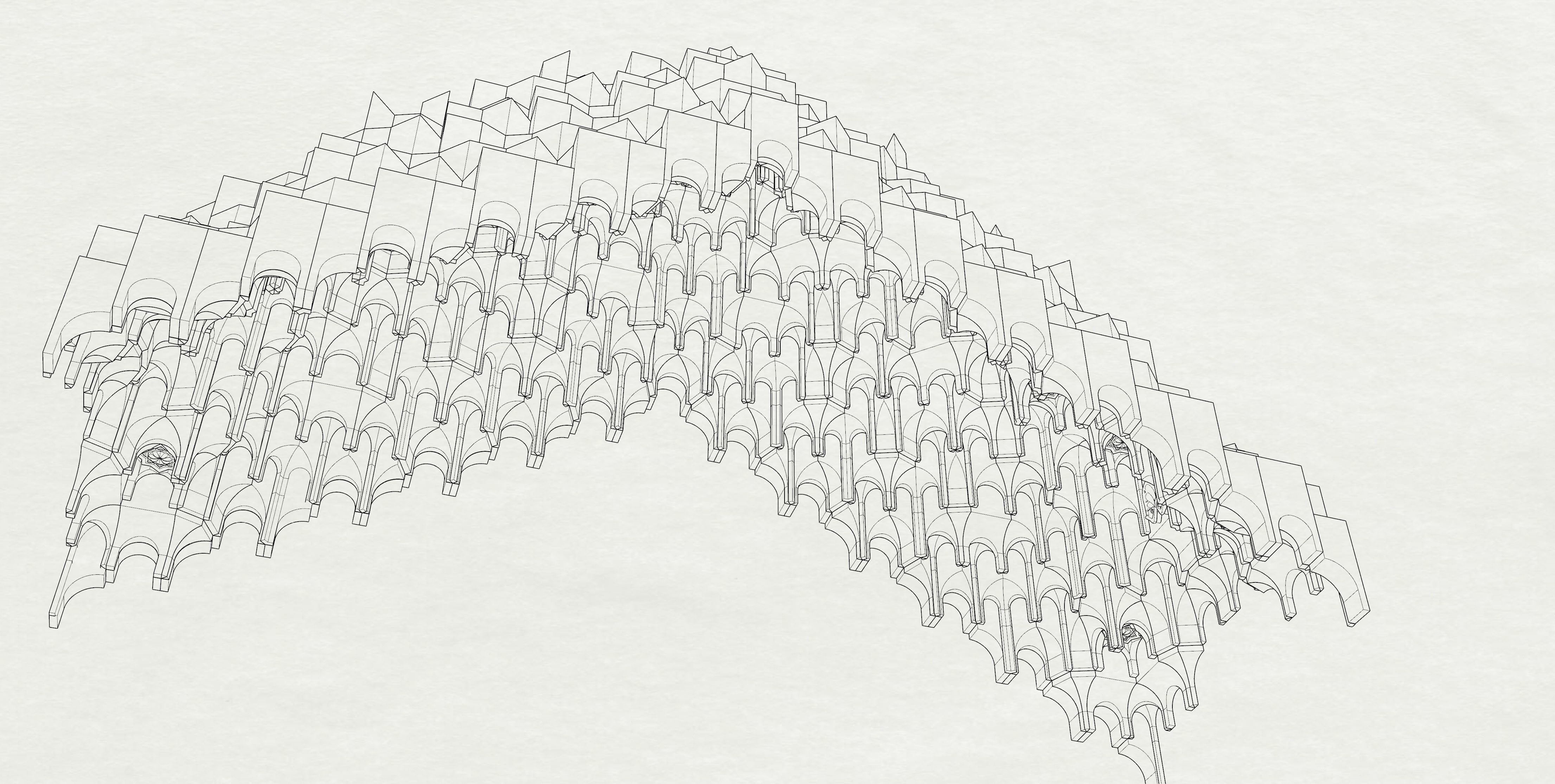 muqarnas parts and sample 3D model_7