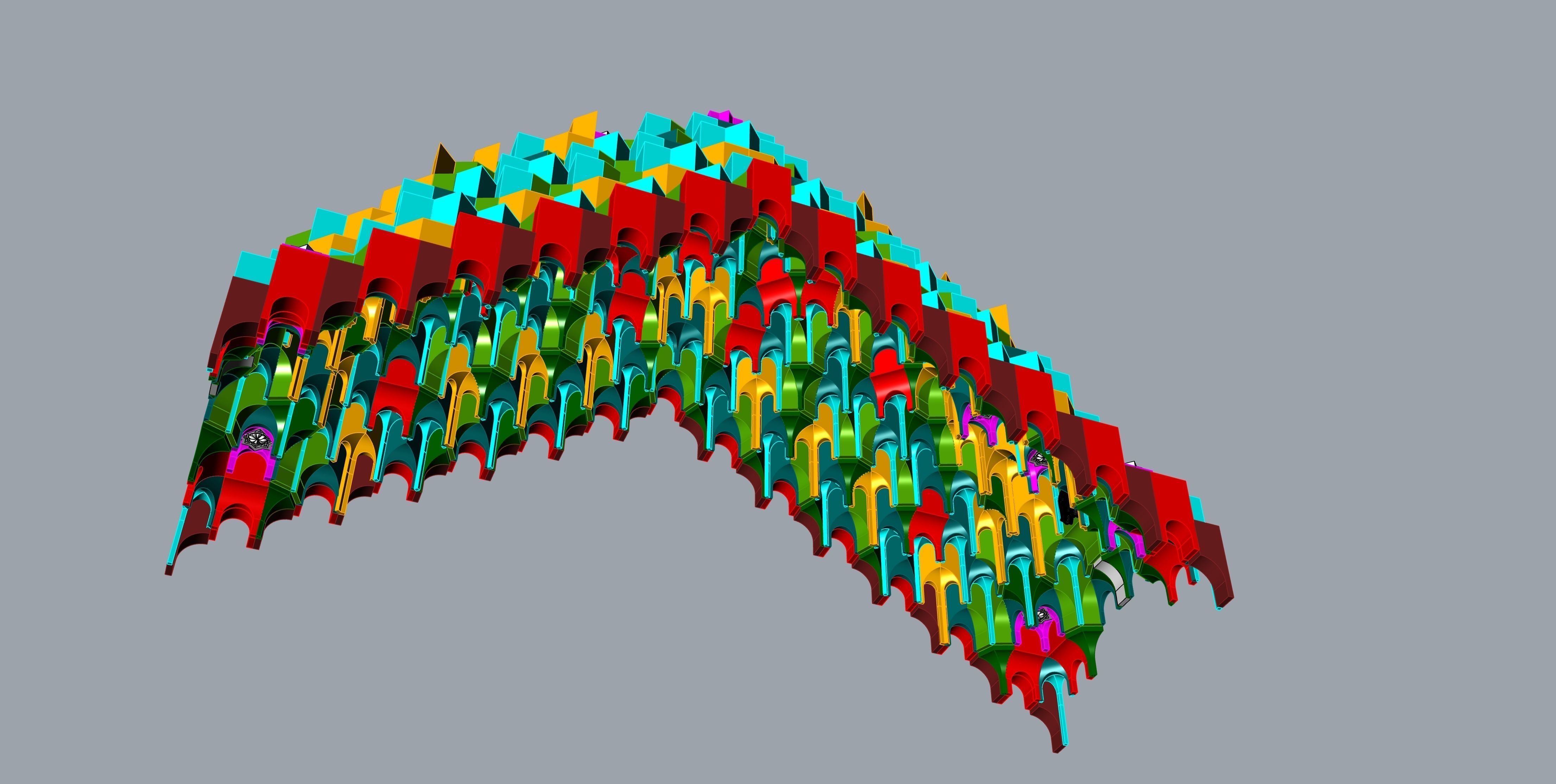 muqarnas parts and sample 3D model_10