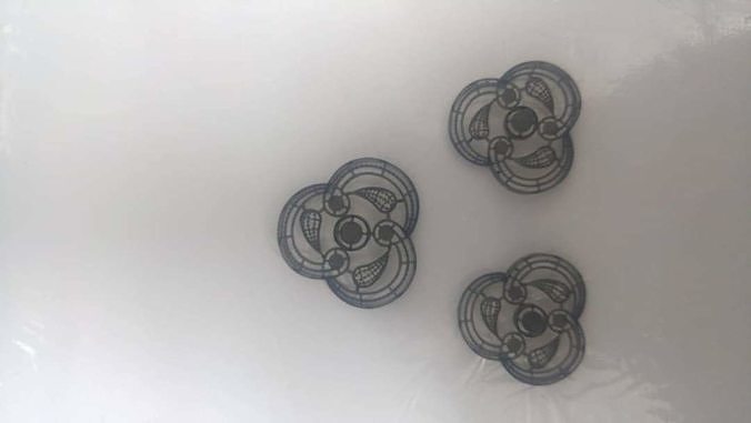 Pendant Set 2 three metal circles 3D print model