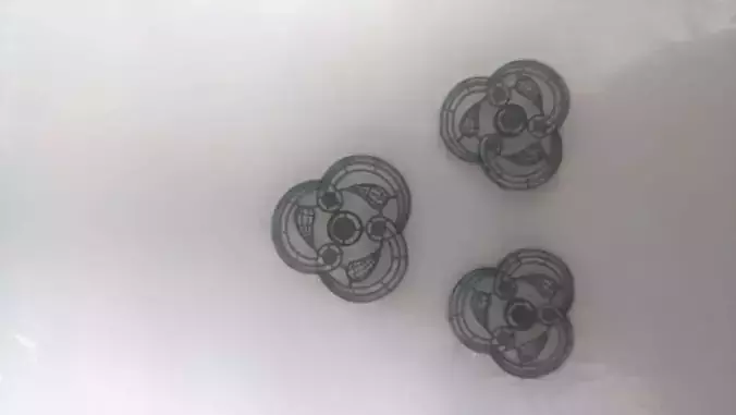 Pendant Set 2 three metal circles