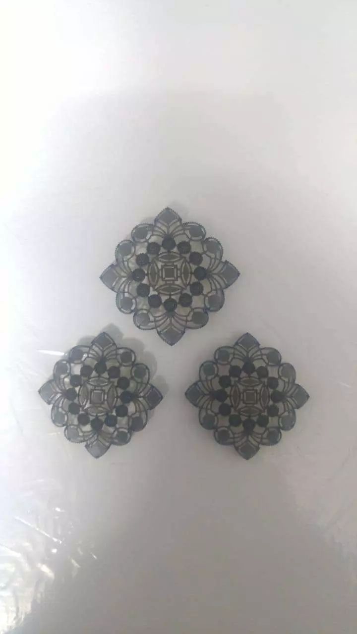 Pendant Set 4 of three tile coasters 3D print model_0