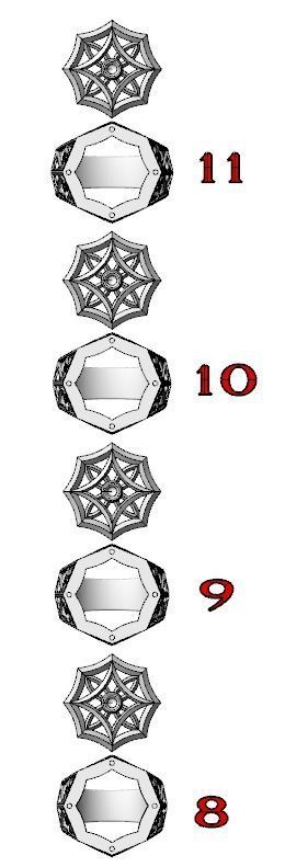 Stylish mens ring with vintage patterns 661 3D print model_17