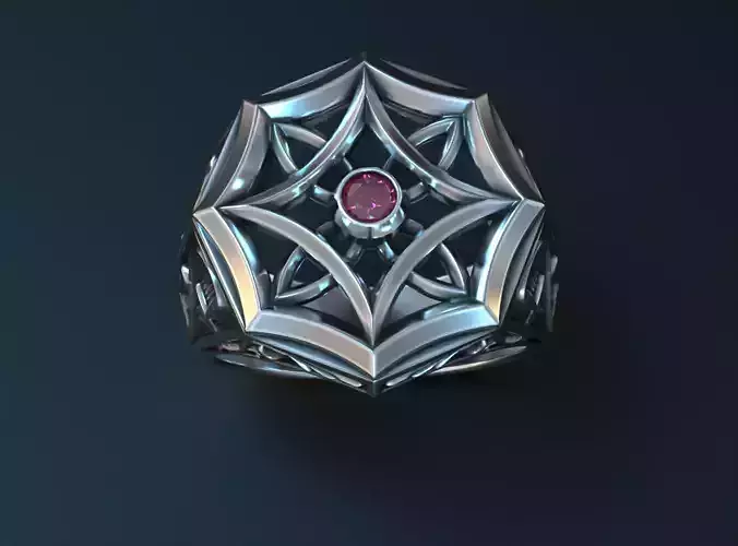 Stylish mens ring with vintage patterns 661