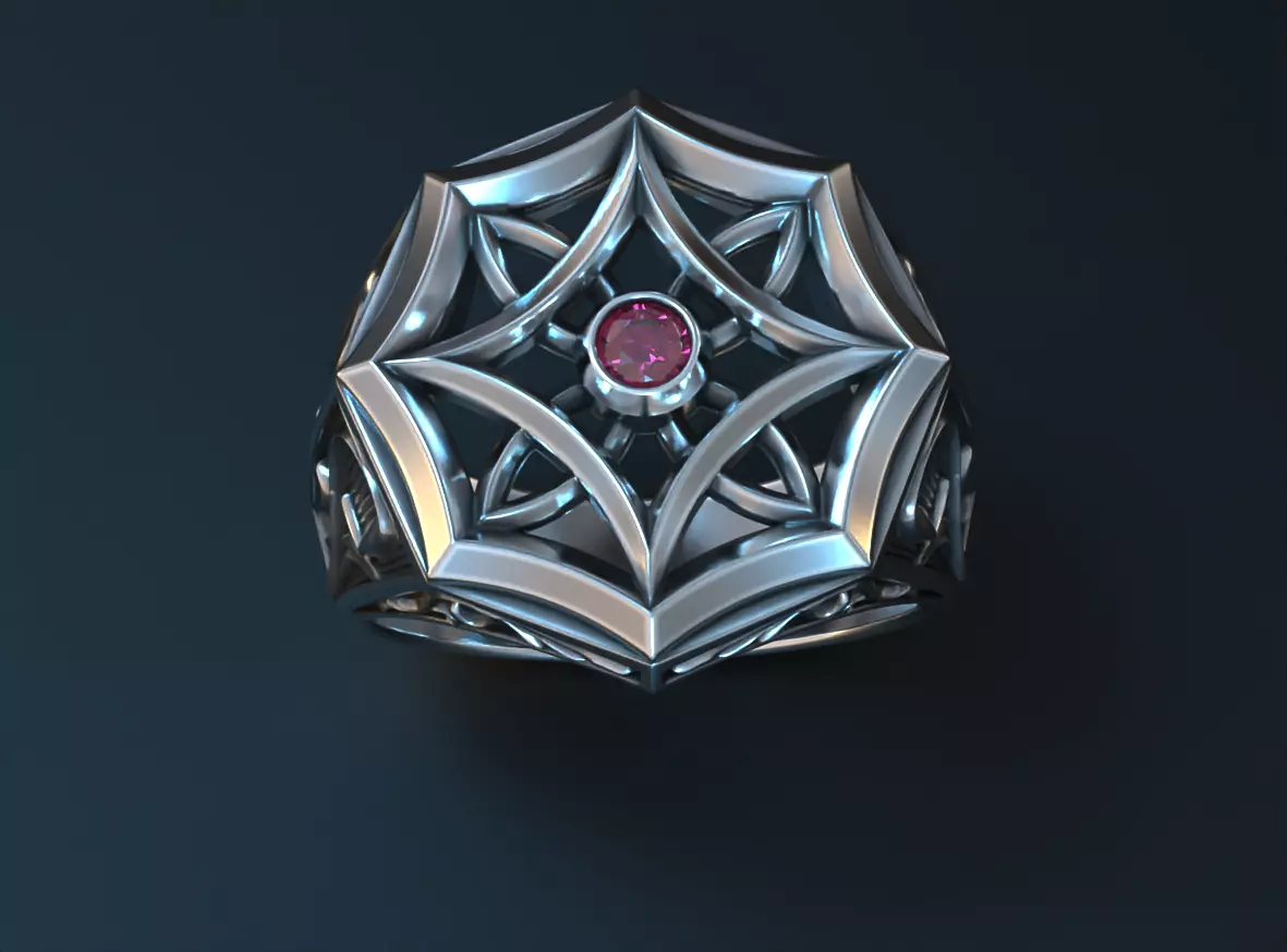 Stylish mens ring with vintage patterns 661 3D print model_0