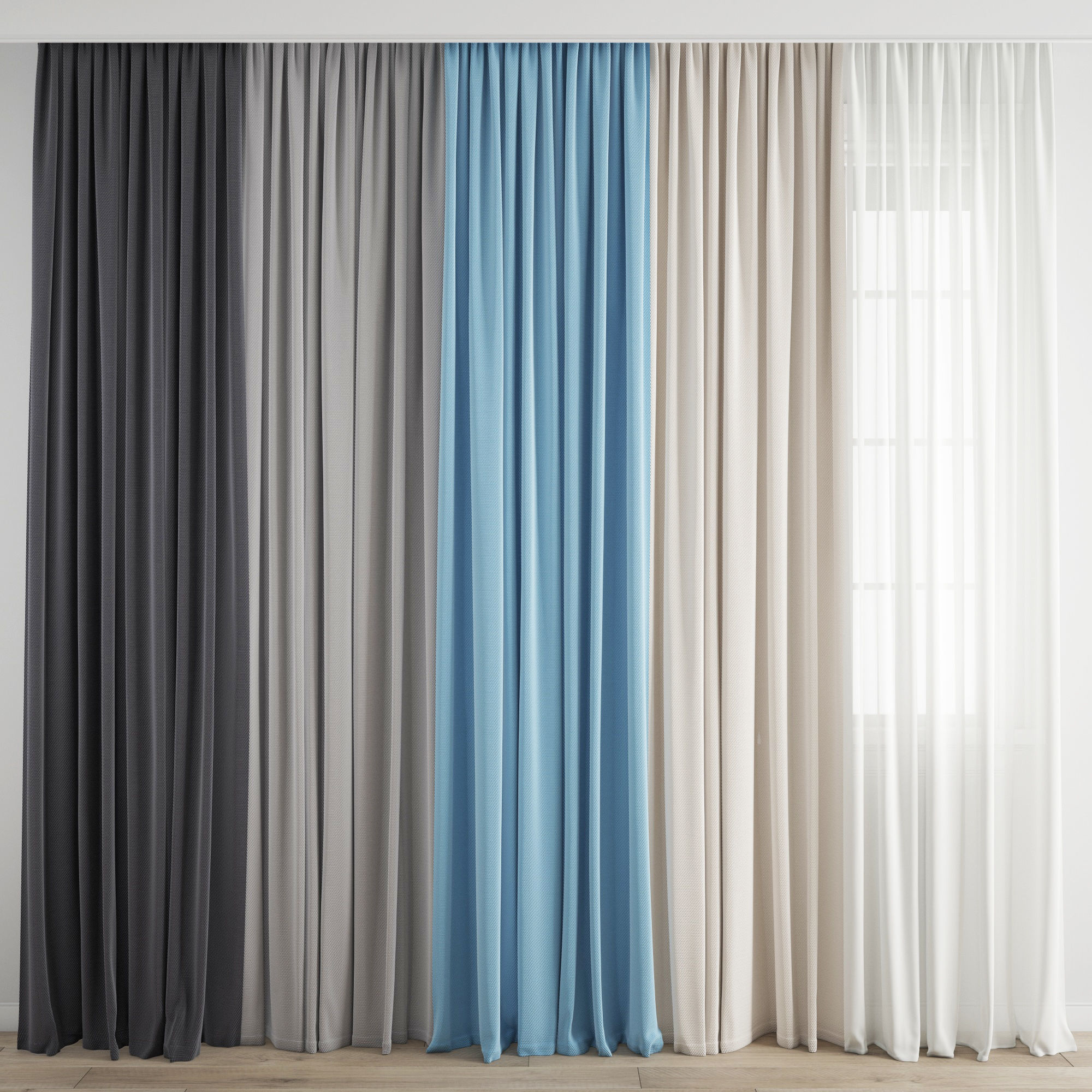 Curtain 221 3D model_4