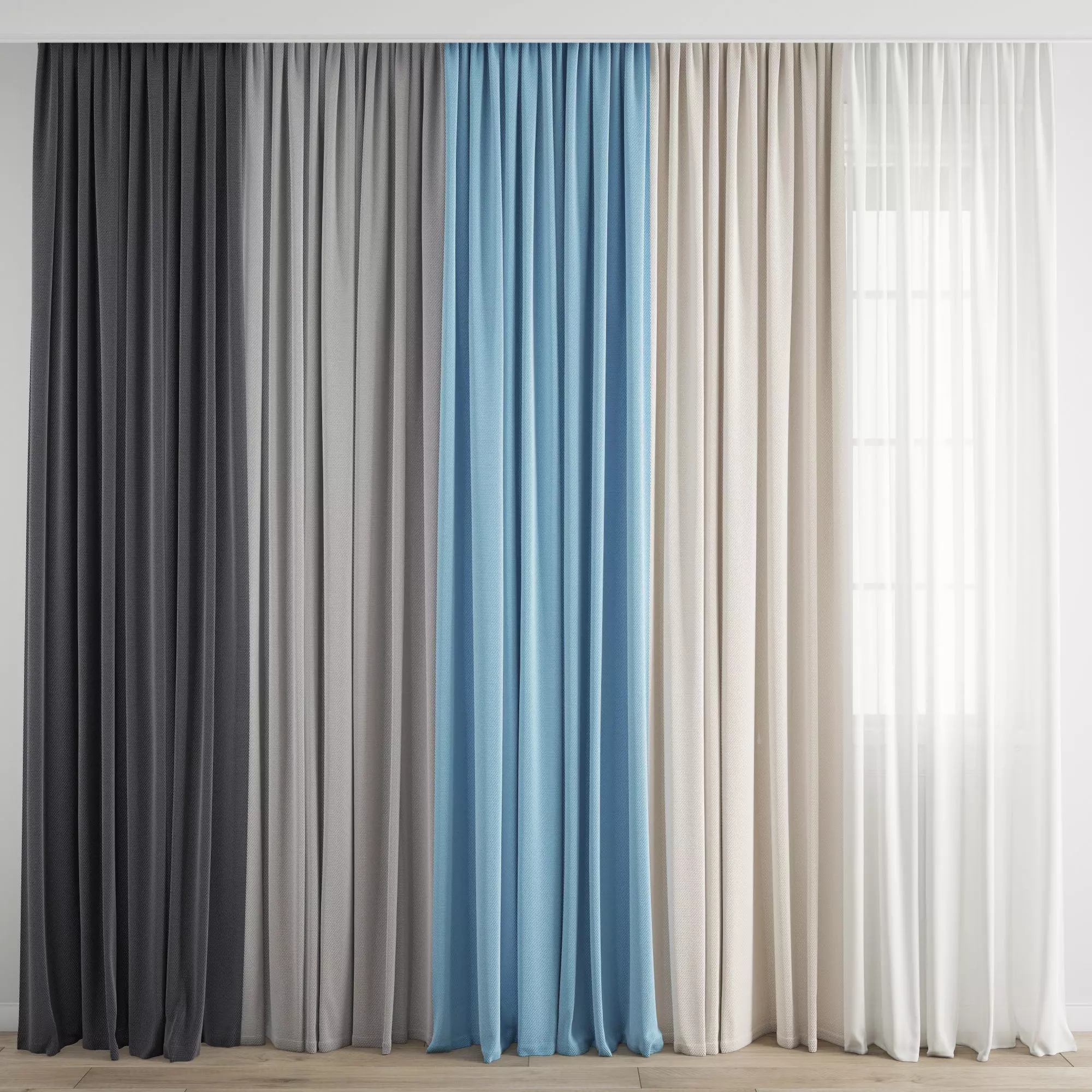 Curtain 221 3D model_0