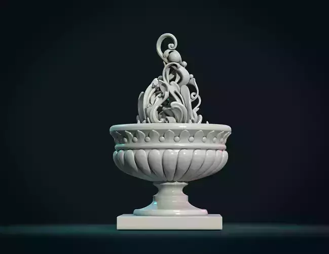 Abstract plant Vase 3D print model