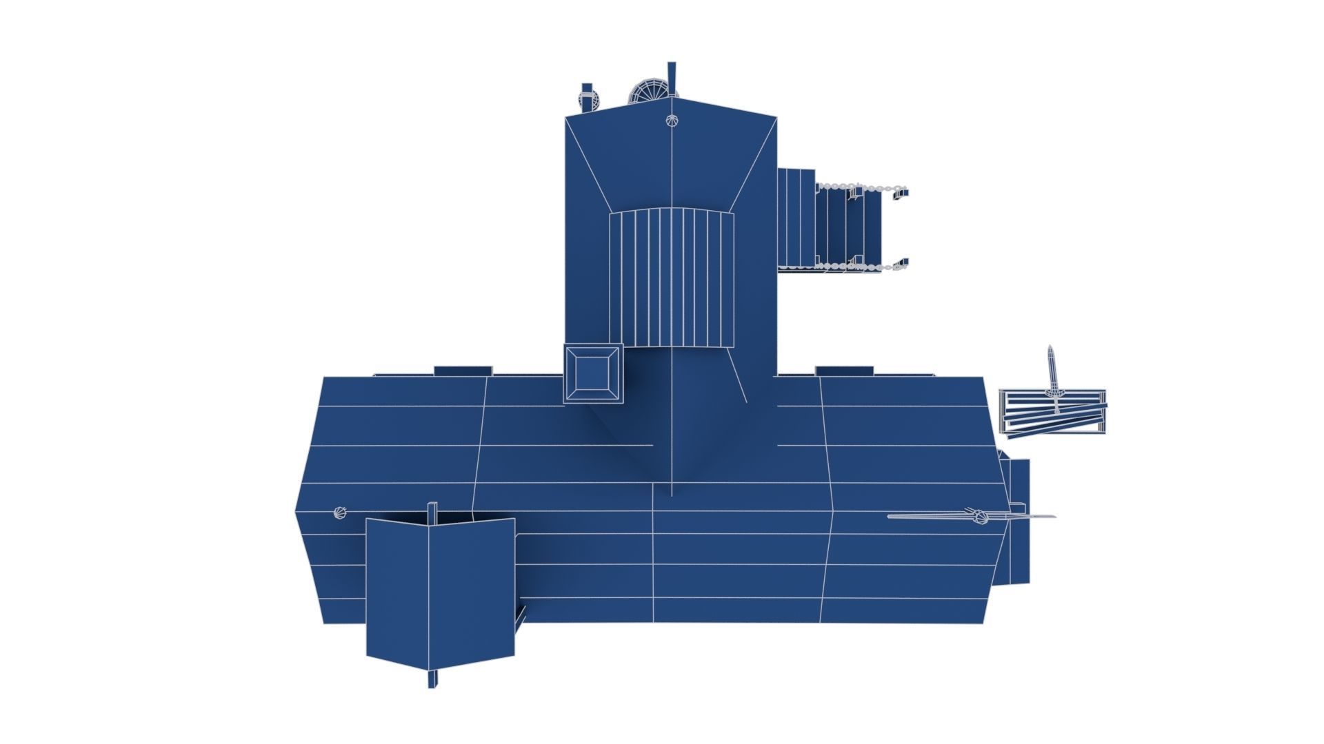 Medieval House Low-poly 3D model_26