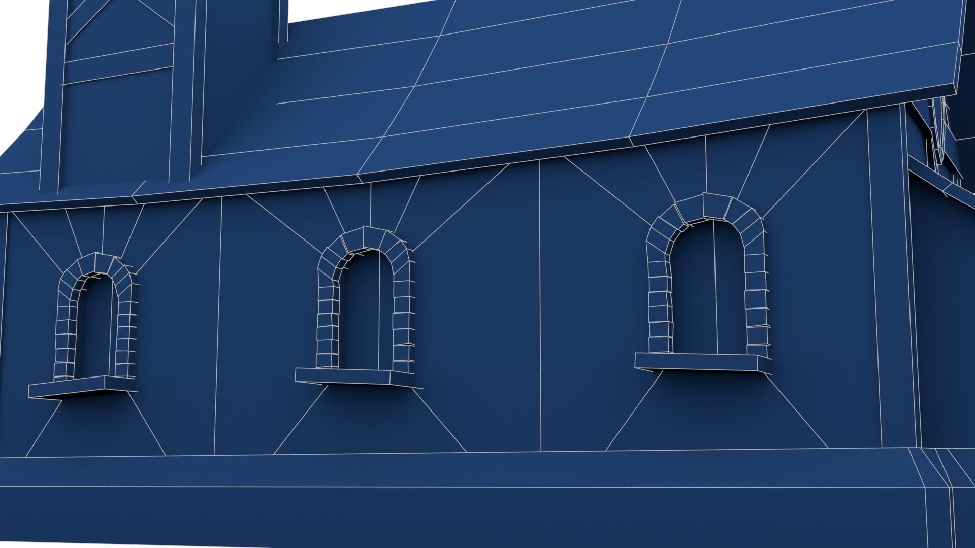 Medieval House Low-poly 3D model_28