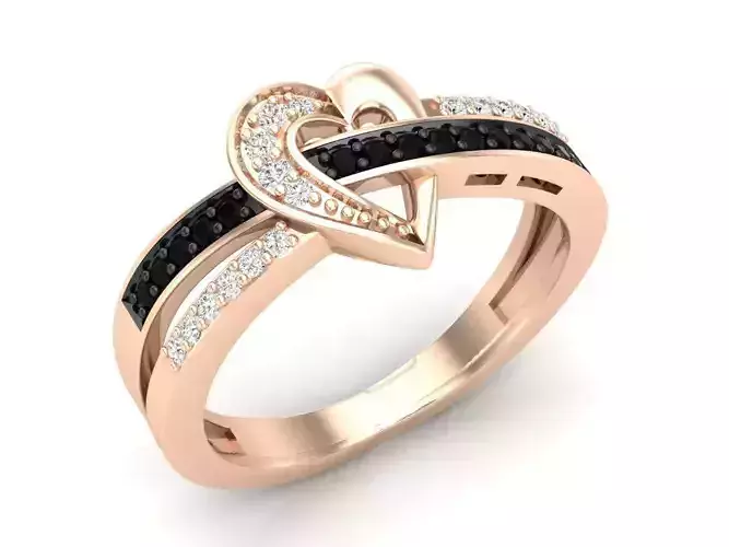 Heart shape diamond jewelry ring for woman