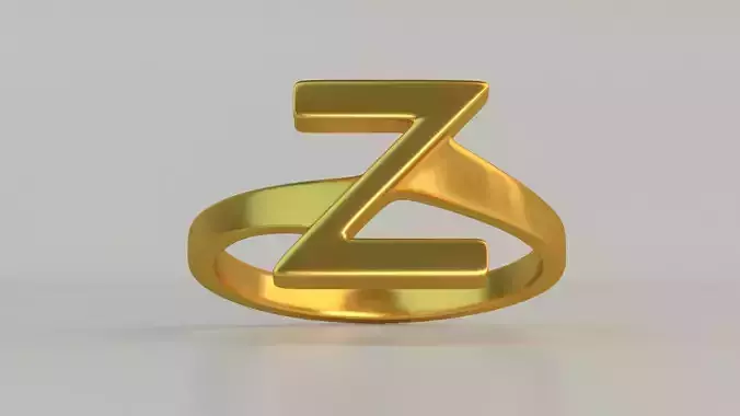 Ring Z gold with letter