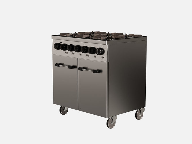 Industrial Gas Oven 3D Model 3D model