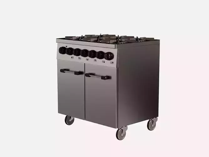 Industrial Gas Oven 3D Model