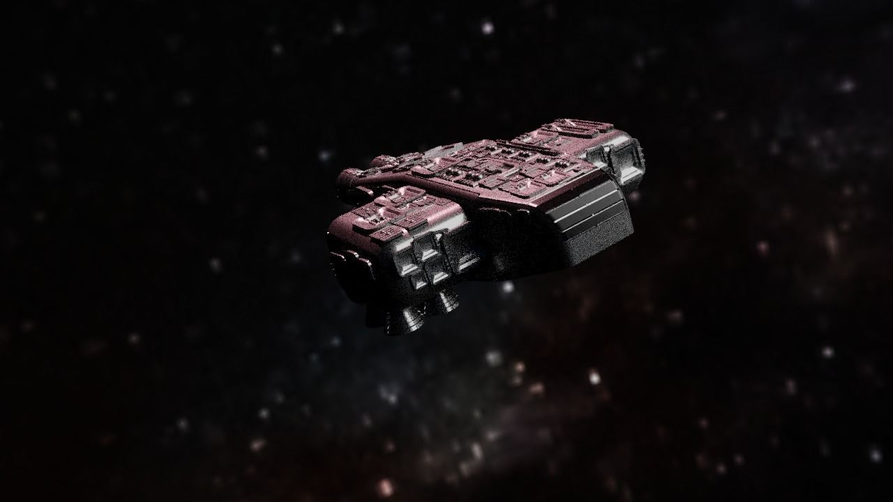 Spaceship Highly realistic  3D model_4