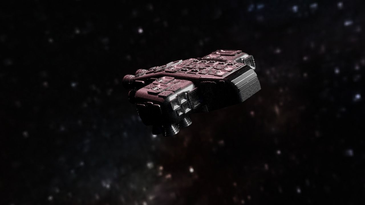 Spaceship Highly realistic  3D model_7