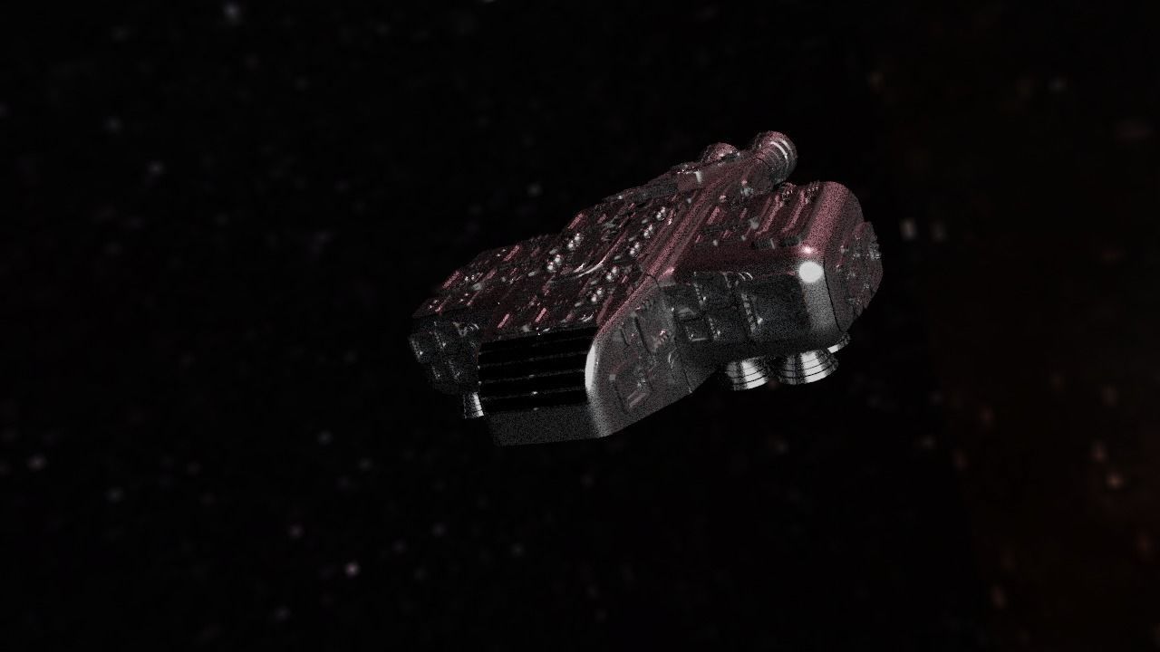 Spaceship Highly realistic  3D model_88