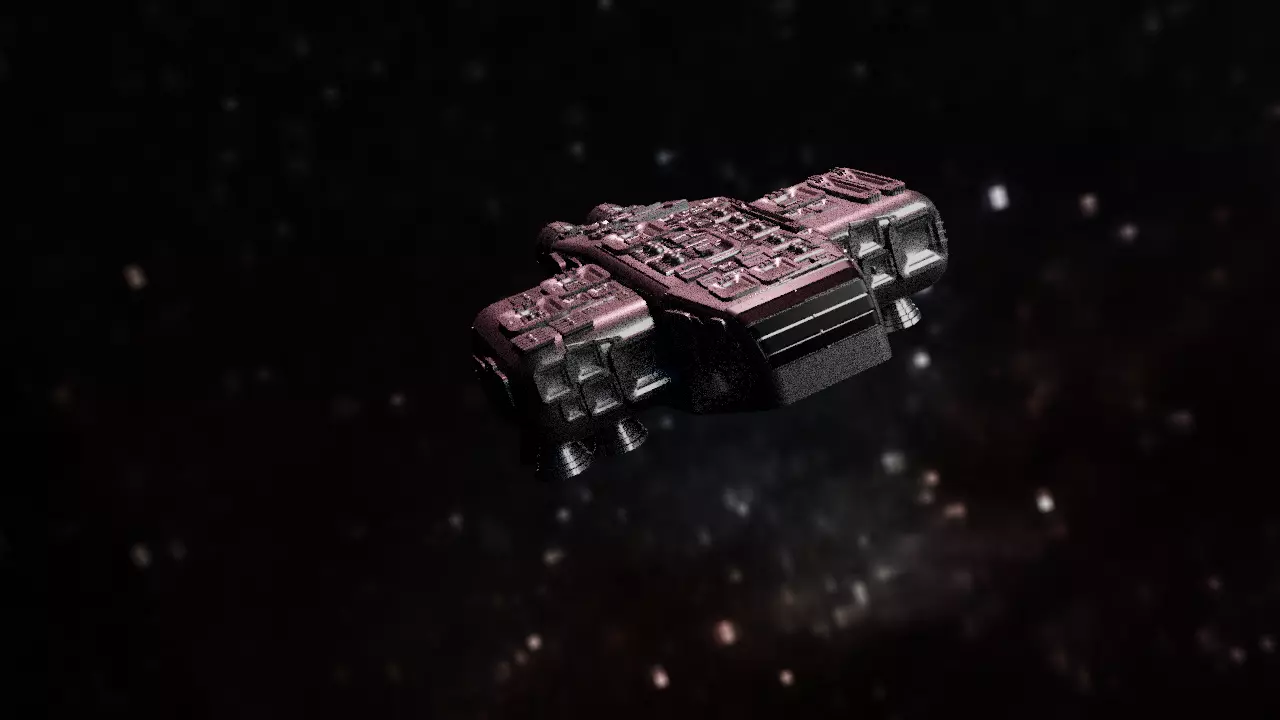 Spaceship Highly realistic  3D model_0