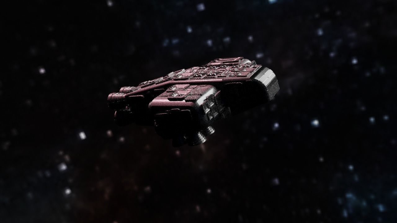 Spaceship Highly realistic  3D model_12
