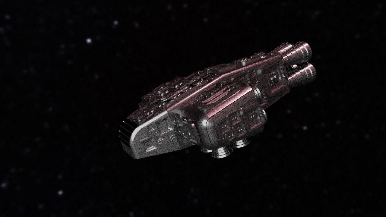 Spaceship Highly realistic  3D model_78