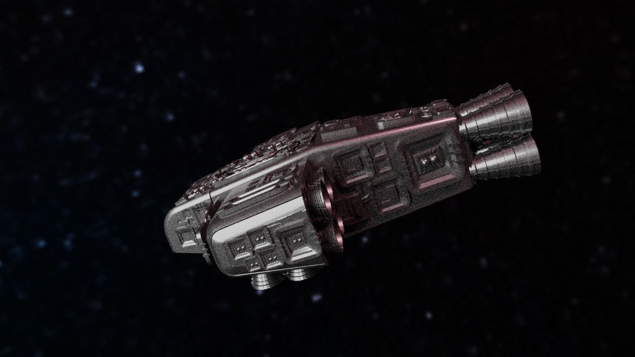 Spaceship Highly realistic  3D model_69