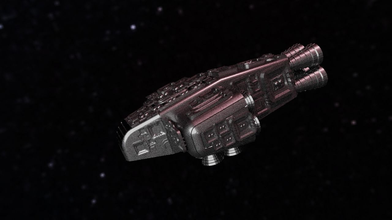 Spaceship Highly realistic  3D model_76