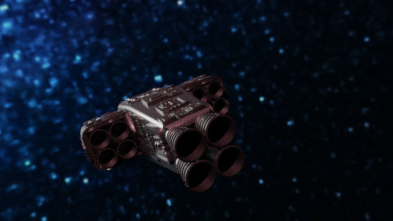 Spaceship Highly realistic  3D model_52