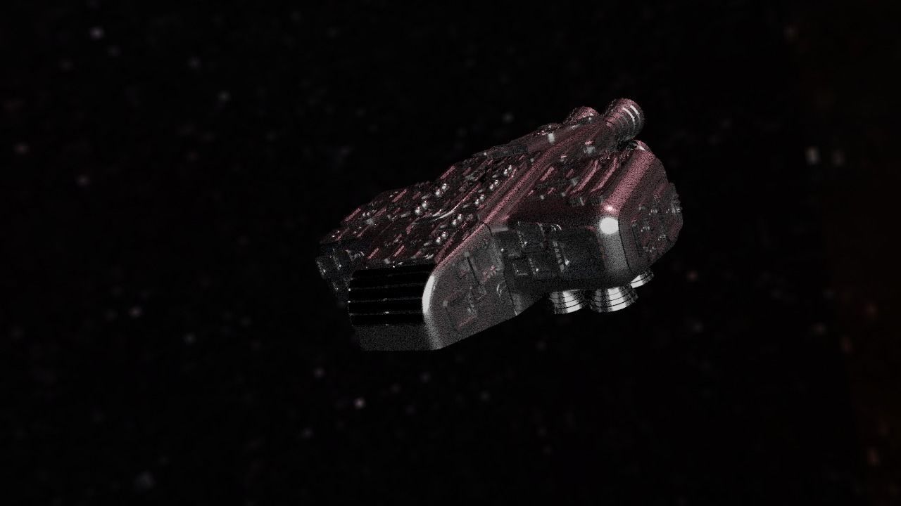 Spaceship Highly realistic  3D model_86