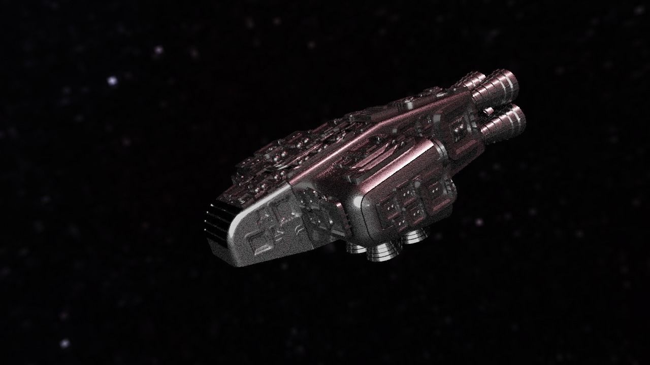 Spaceship Highly realistic  3D model_79