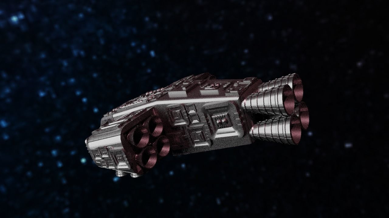 Spaceship Highly realistic  3D model_61