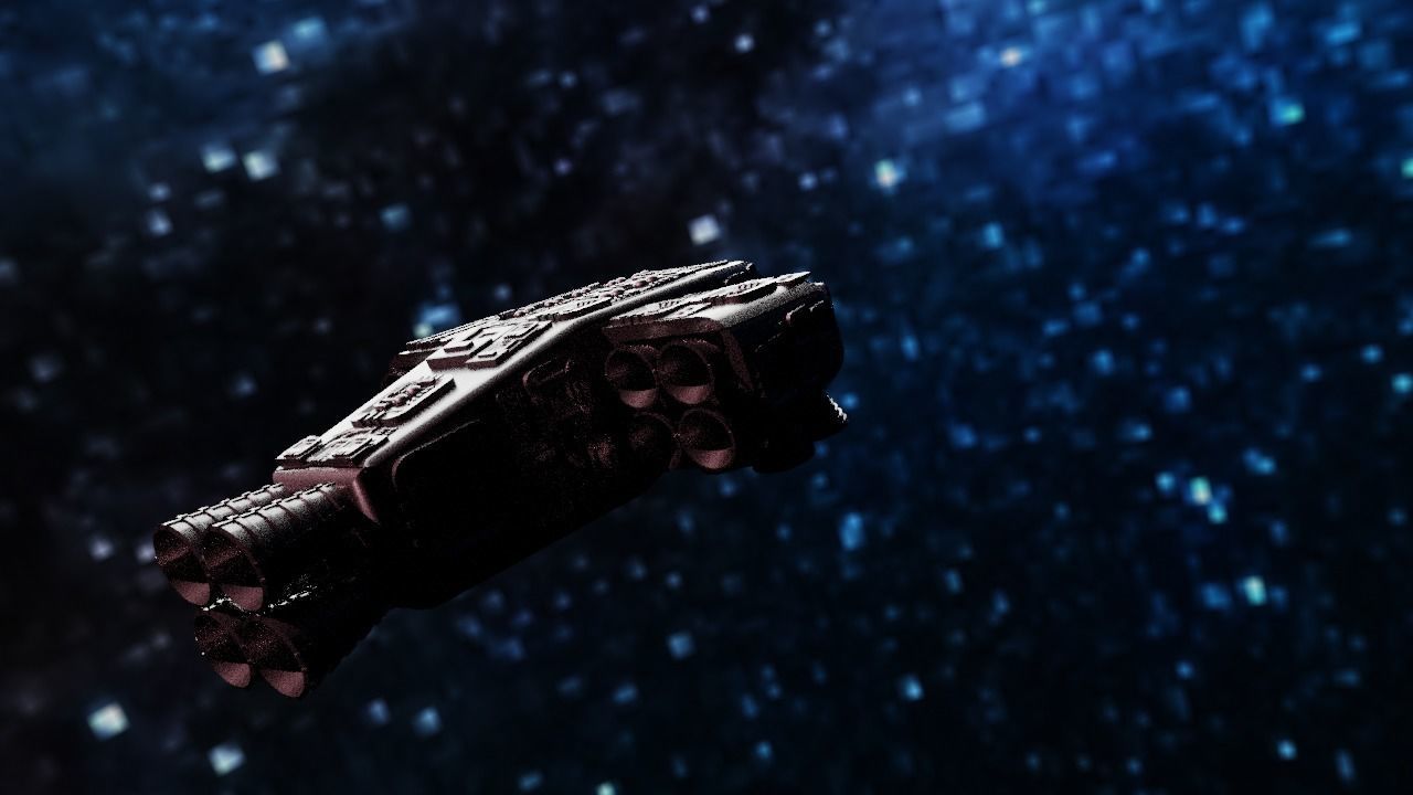 Spaceship Highly realistic  3D model_35