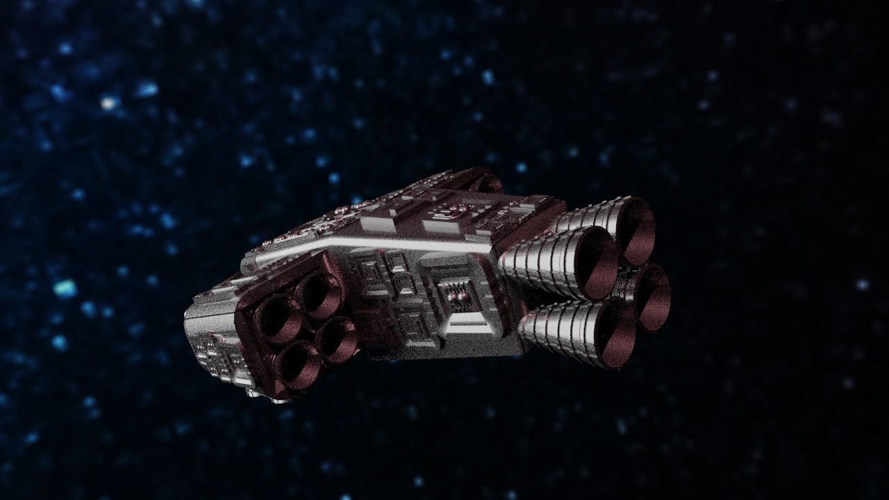 Spaceship Highly realistic  3D model_58
