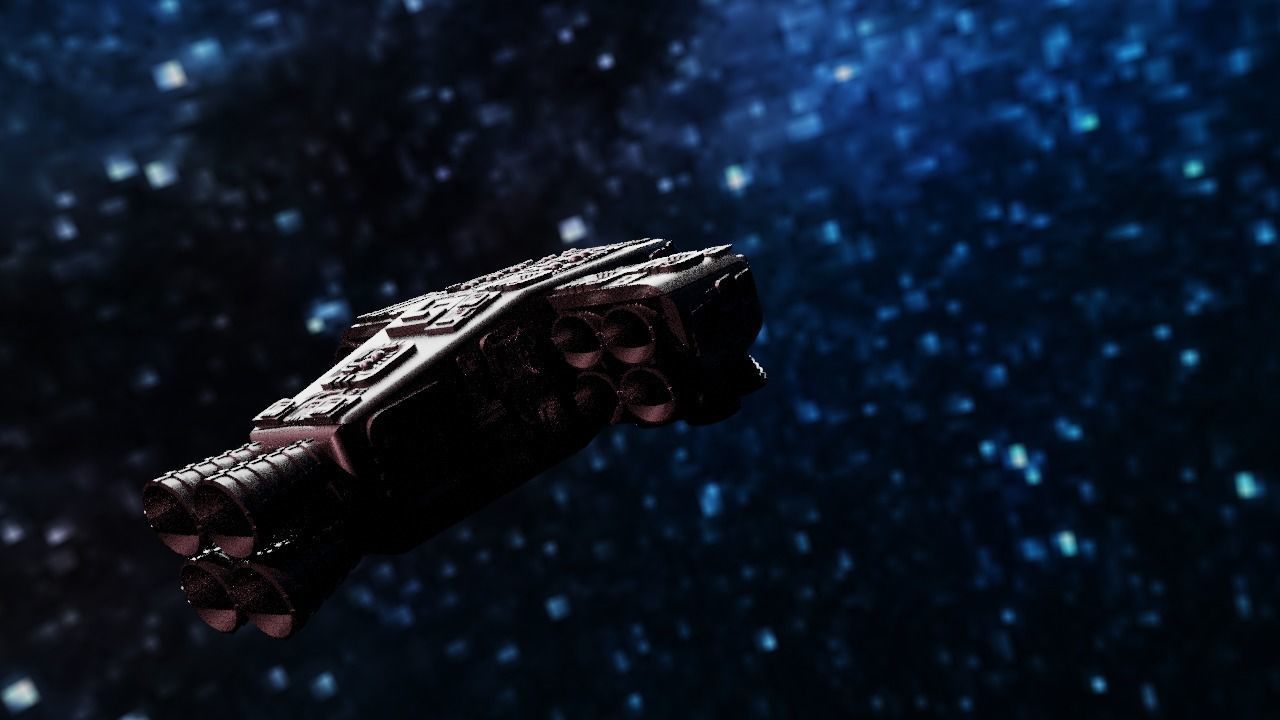 Spaceship Highly realistic  3D model_36