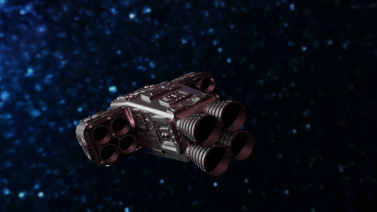 Spaceship Highly realistic  3D model_54