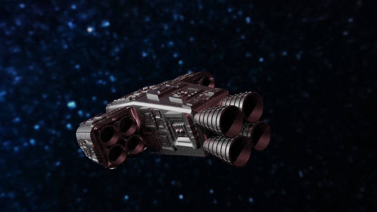 Spaceship Highly realistic  3D model_56