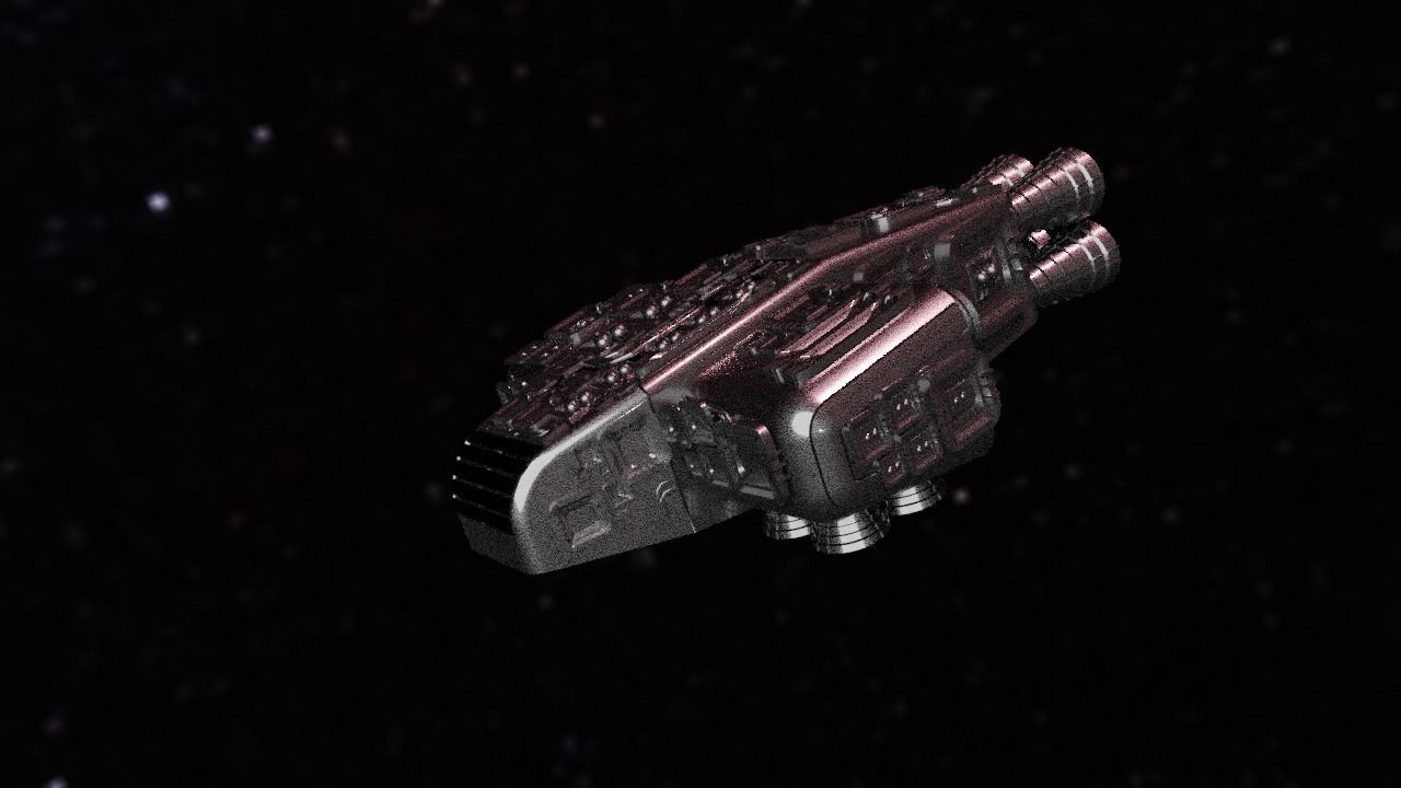 Spaceship Highly realistic  3D model_80