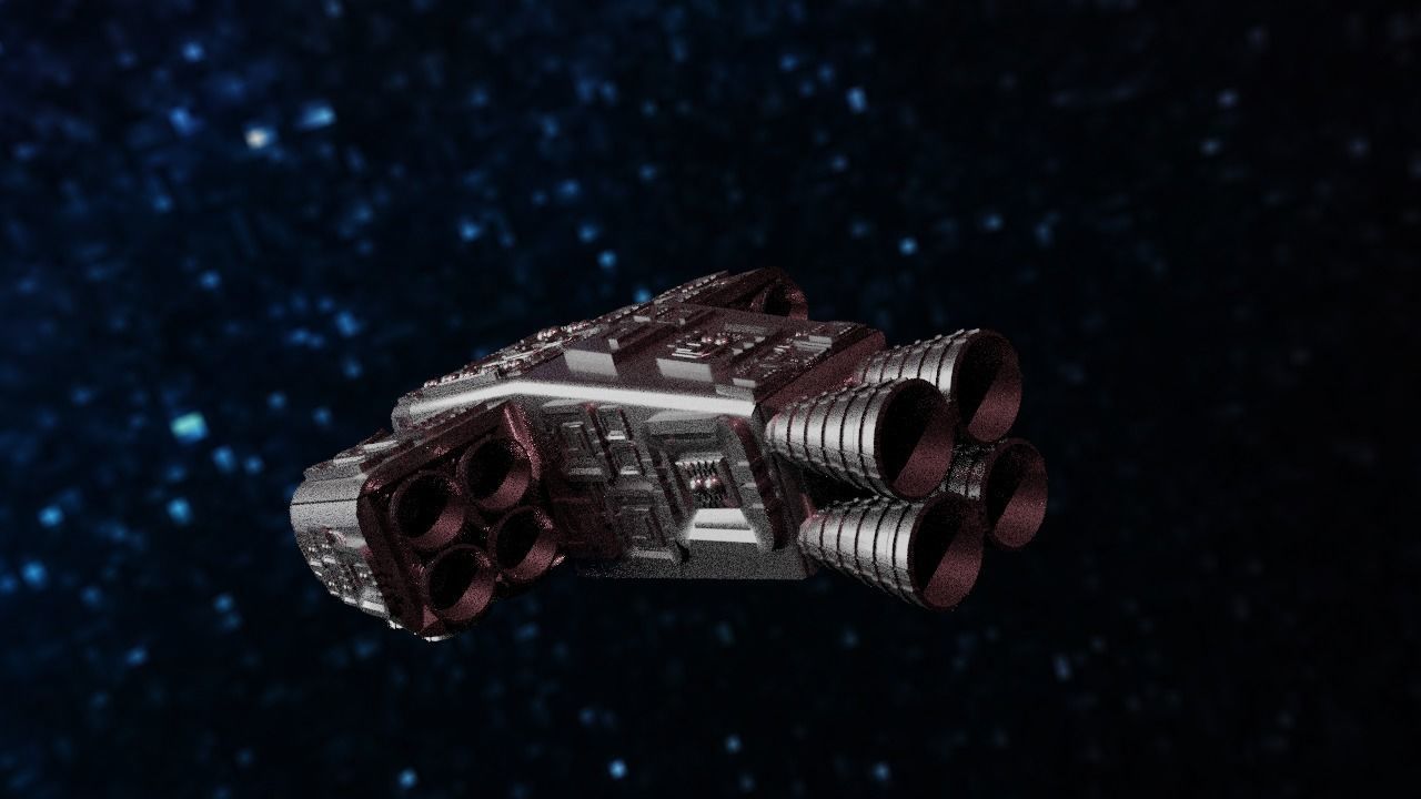 Spaceship Highly realistic  3D model_57