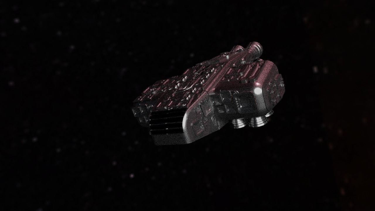 Spaceship Highly realistic  3D model_87