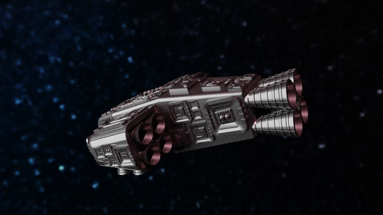 Spaceship Highly realistic  3D model_62