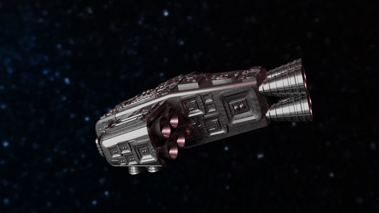 Spaceship Highly realistic  3D model_65