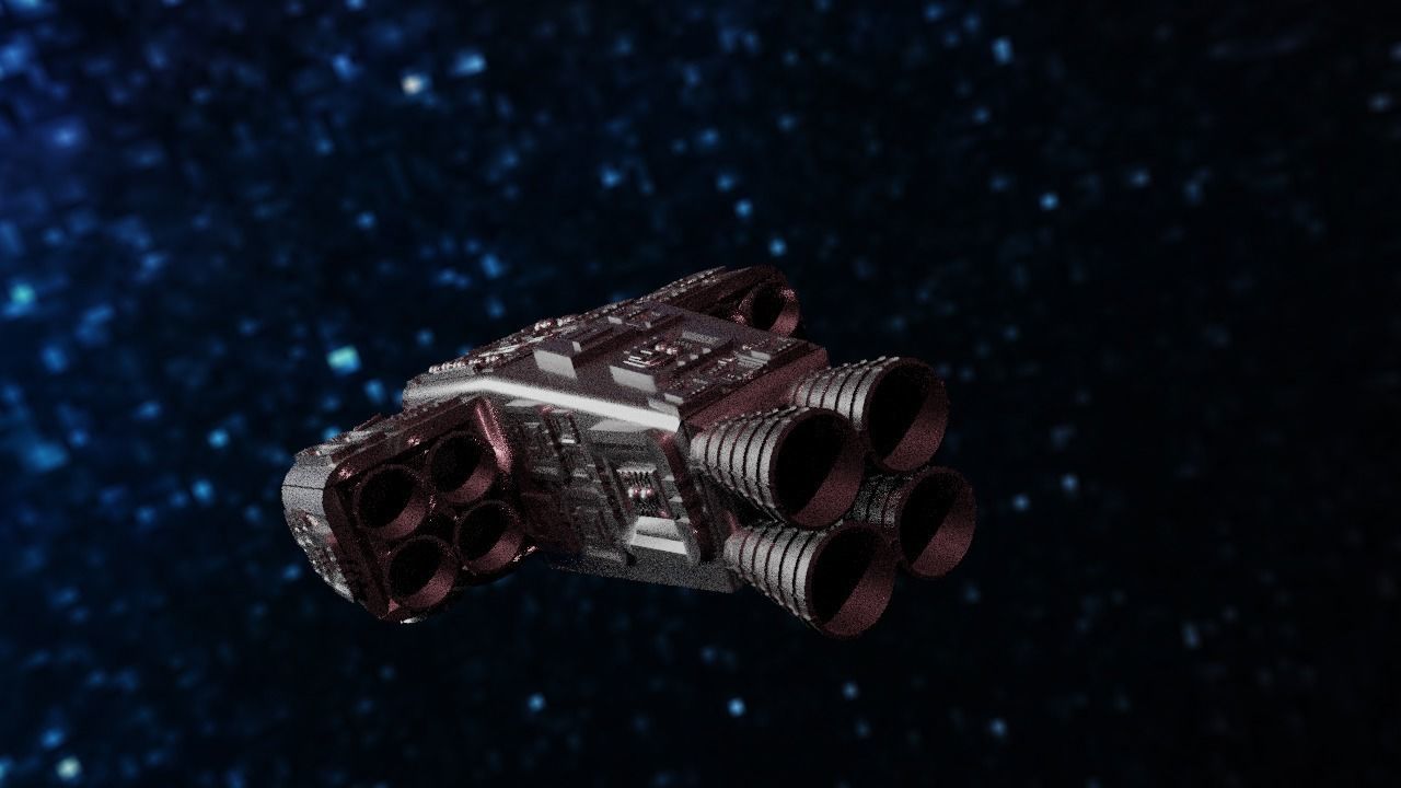 Spaceship Highly realistic  3D model_55