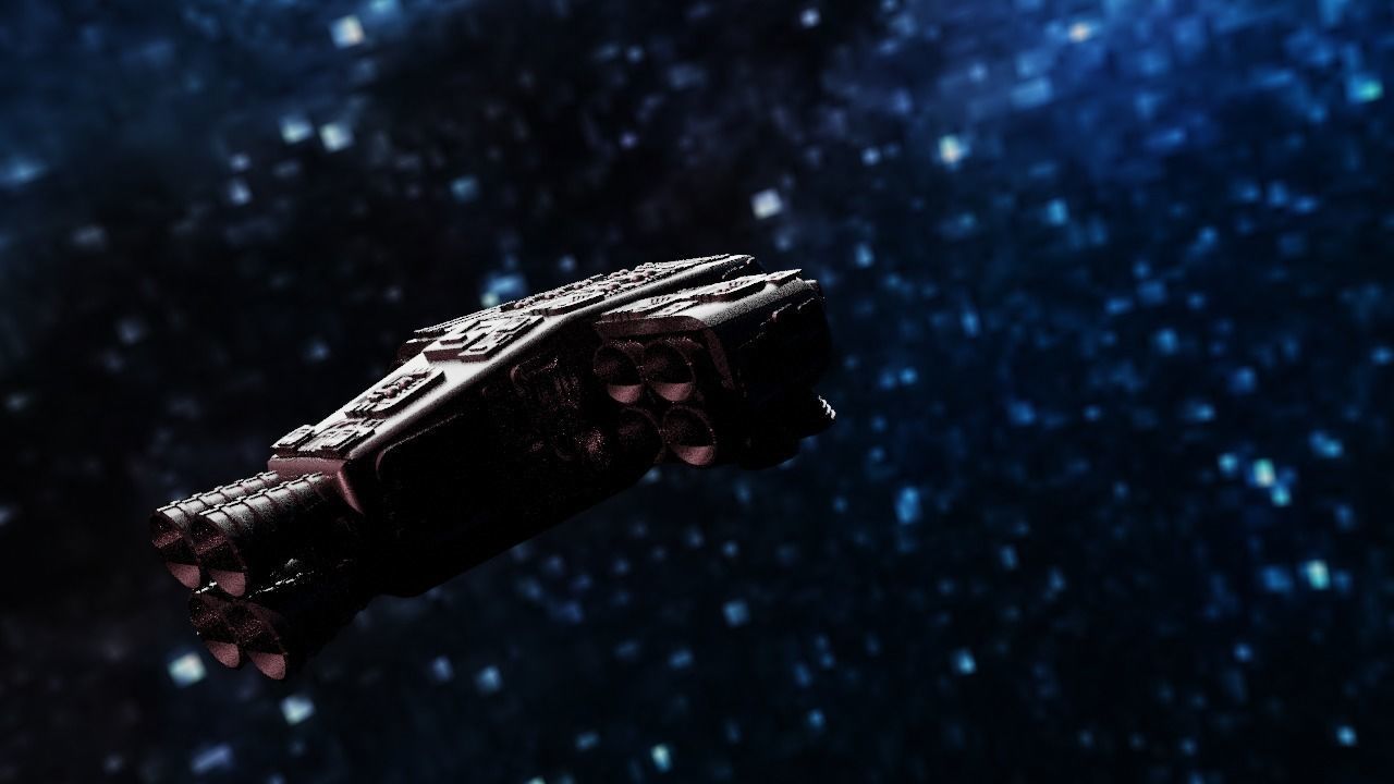 Spaceship Highly realistic  3D model_34