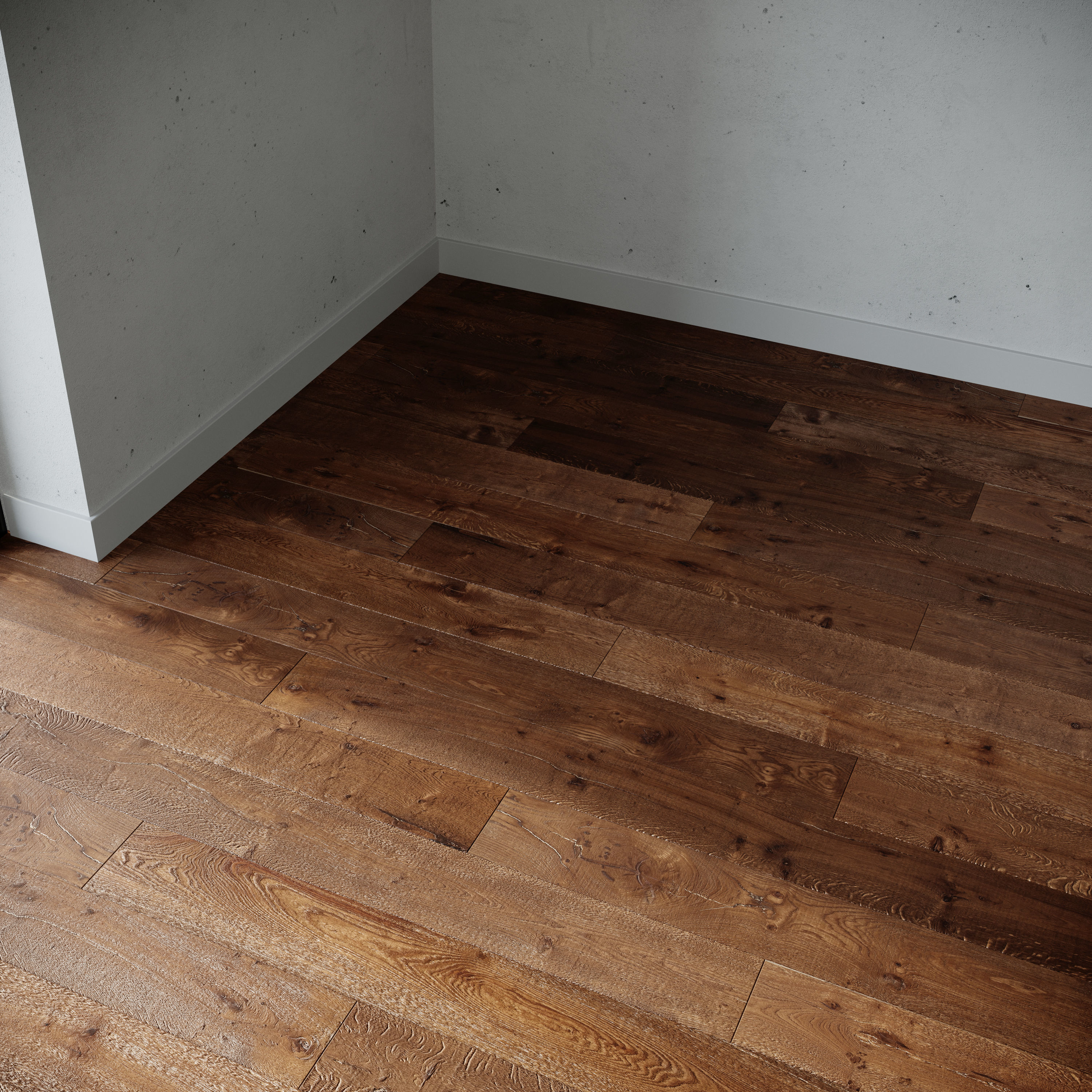 Flooring tiles oak 3D model_3