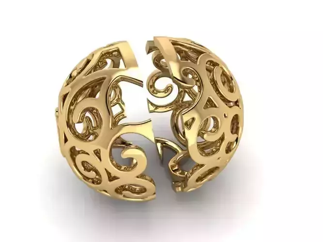 Ornament ball earring  450