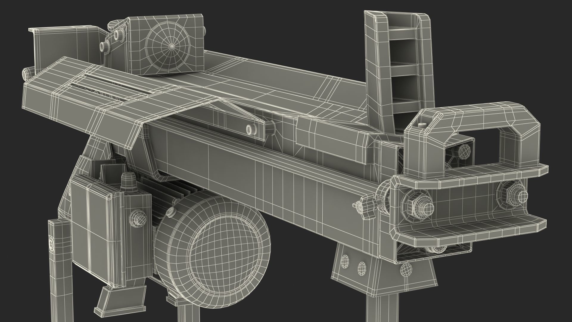 WEN 56207 Electric Log Splitter with Stand Rigged 3D model_25