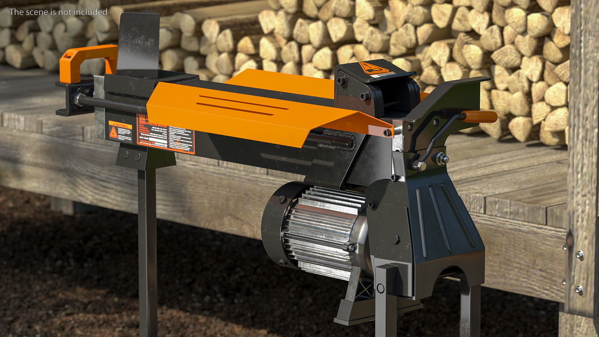 WEN 56207 Electric Log Splitter with Stand Rigged 3D model_4