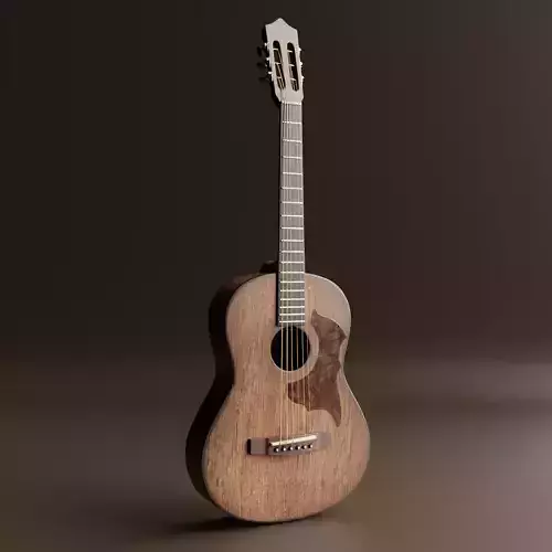  Guitar Acoustic Realistic brown