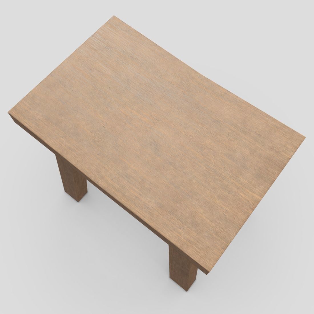 Stool 7 wooden Low-poly 3D model_7