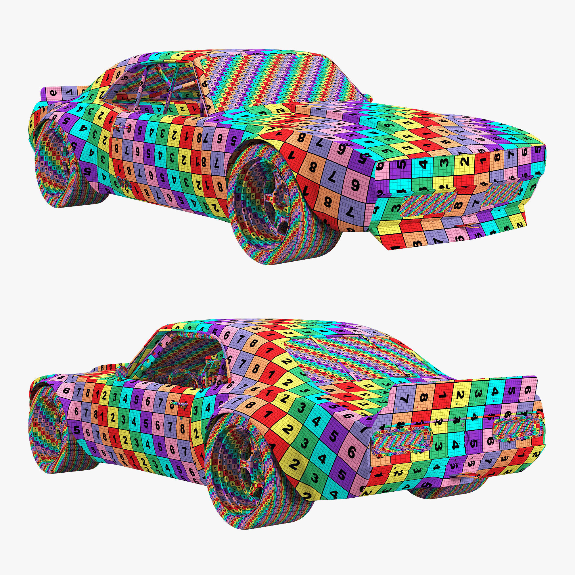 Chevrolet camaro gulf racing 1968 3D model_14