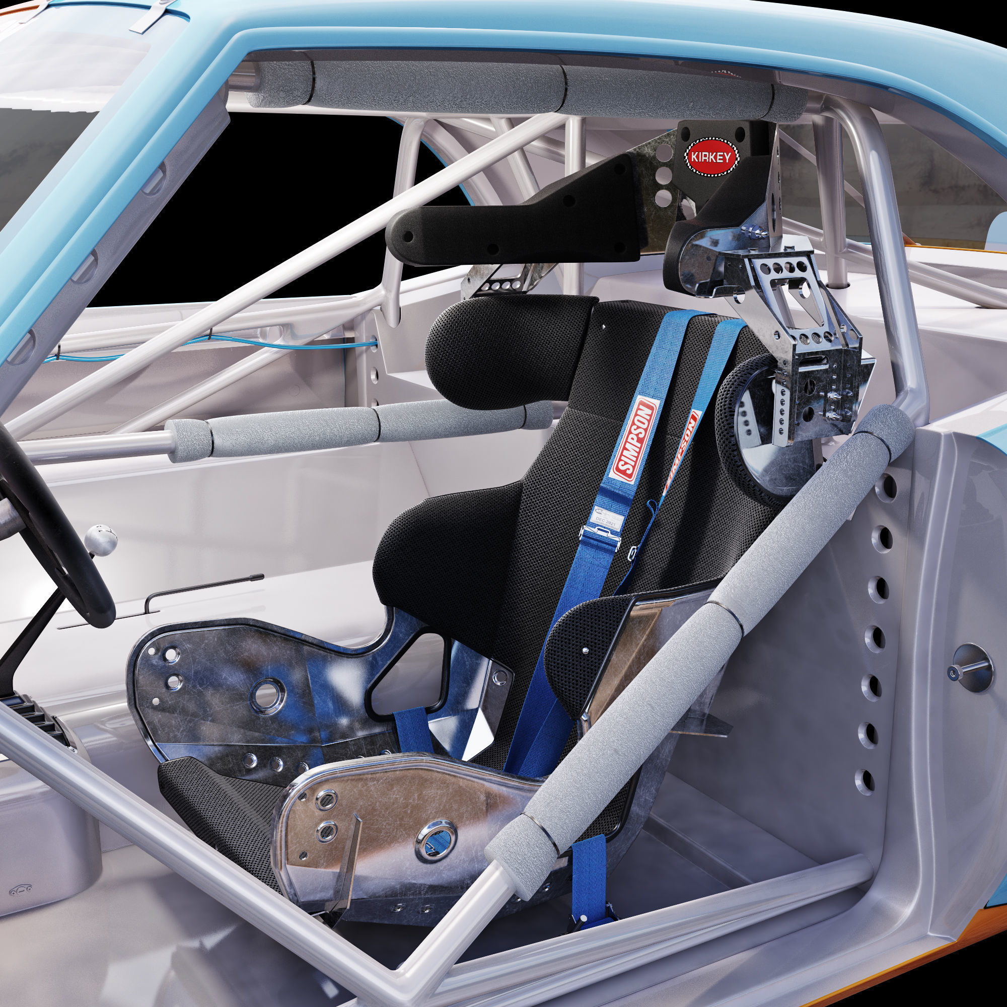 Chevrolet camaro gulf racing 1968 3D model_10